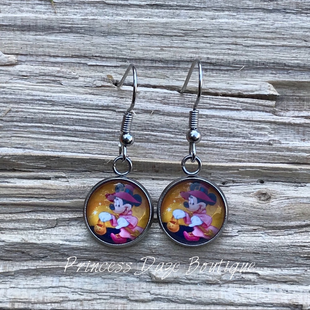Minnie Mouse Halloween Dangle Earrings